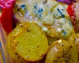 Foto del paso 7 de la receta: FILETES DE BRÓTOLA CON CREMA/NARANJA/ROQUEFORT Y PAPAS A LA MOSTAZA 👏😋😋👏😋😋🤩