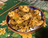 Une image de l'étape 16 de Gambas géantes à l'ananas, aubergine et tomates cerises.