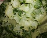 A picture of step 3 of Moli palak.