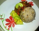 Foto del paso 4 de la receta: Arroz frijoles cabeza negra a la carne para guisar con aguacate