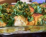 A picture of step 5 of California Farm Roasted Curry Cauliflower.