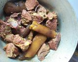 A picture of step 1 of Ogbono soup.