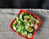 Foto langkah ke 5 dari resep Pokcoy Bakso Saus Tiram.