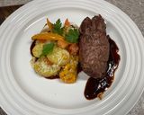 A picture of step 10 of Grilled Filet & Parmesan Potato Medallions.
