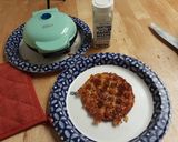 A picture of step 4 of Everything Crispy Waffled Cheese.