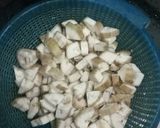 A picture of step 1 of Kachha kele ki sabji.
