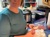 Bacon-wrapped meatloaf bombs!