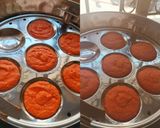 A picture of step 3 of Tri-colour Semolina Idli.