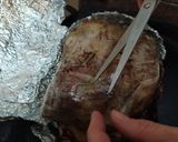 A picture of step 15 of Pork Shoulder with Mustard, Spiced Plums, and Orange Sweet Potato Mash.