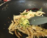 A picture of step 2 of Spinach Rice.