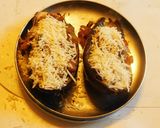 A picture of step 8 of Stuffed Eggplant-Mediterranean Style.