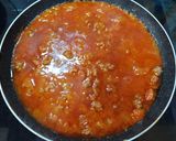 Foto del paso 5 de la receta Macarrones con chistorra roja con carne picada gratinados