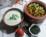 A picture of step 9 of Aaloo ki bhaji.