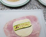 Foto del passaggio 1 della ricetta Involtini di prosciutto cotto farciti con mozzarella e zucchine