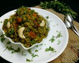 A picture of step 6 of Coriander mint rice.