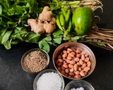 A picture of step 1 of Raw mango chutney.