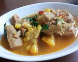 Foto langkah ke 3 dari resep Ikan tuna bumbu woku dengan jagung.