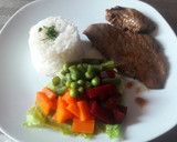 Foto del paso 3 de la receta: Bistec con arroz blanco