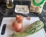 Foto del paso 1 de la receta: 👩🏼‍🍳Risotto de Zucchini y Queso Azul 🙌