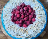 A picture of step 9 of Raspberry Tres Leches Cake.