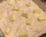 A picture of step 3 of Apple dump cake.