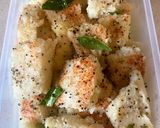 A picture of step 4 of White dhokla with ground rice.