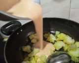 A picture of step 3 of Dahi aloo or poori.