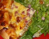 Une image de l'étape 6 de Quiche chèvre jambon oignons.