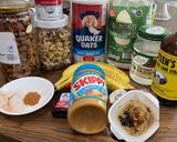 Hình bước làm 1 của món Bánh chuối hạt siêu bổ dưỡng. Eat clean