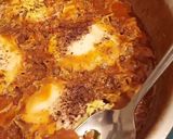 A picture of step 4 of Lentil Shakshuka.