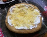 Sajtos tejfölös lángos recept fázis 6 fotója