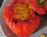 A picture of step 5 of Bajoques Farcides Agres (Stuffed Peppers with Rice and Sausage).