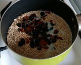 A picture of step 2 of Vickys Quinoa & Dried Fruit Porridge, GF DF EF SF NF.