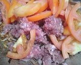 A picture of step 2 of White lobia with qeema.