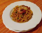 Foto del passaggio 6 della ricetta Spaghetti quadrati con gamberoni rossi al profumo di limone