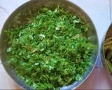 A picture of step 1 of Kothambir vadi (Maharashtrian snack).