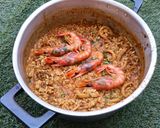 Foto del paso 10 de la receta: Arroz meloso de calamar y gamba roja