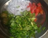 A picture of step 4 of Mix plate chaat.