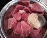 A picture of step 1 of Beef Biryani.