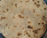 A picture of step 4 of Bajra roti.