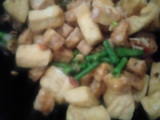 Oseng kacang panjang, tahu, tempe