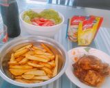 Foto del paso 9 de la receta: Pollo a la parrilla con papas fritas