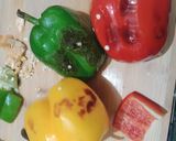 A picture of step 7 of Cheese Maggi stuffed cheese bell pepper.