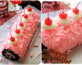 Foto langkah ke 14 dari resep PINKY BLACKFOREST ROLL untuk Ulang Tahun Mama Tercinta ;).