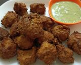 A picture of step 6 of Suran Bhajiya & Spicy Peanut - Coriander Yoghurt Dip (Vrat Special).