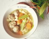 Foto langkah ke 4 dari resep Sup Bakso Kapri Makaroni.