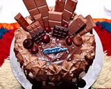 A picture of step 11 of Chocolate Drip cake.