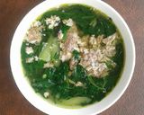Hình bước làm 3 của món Thịt luộc, cà pháo, canh cua rau đay