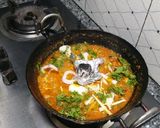 A picture of step 5 of Eid special peshawari chicken karahi.
