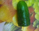 A picture of step 1 of Cucumber salad.